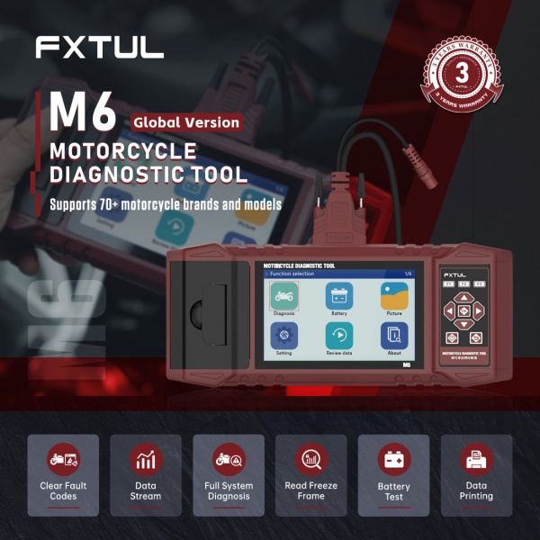FXTUL M6 Global Motorcycle Diagnostic Tool