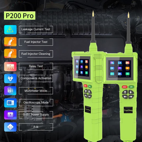 TopDiag P200 Pro, Master Edition Circuit Tester